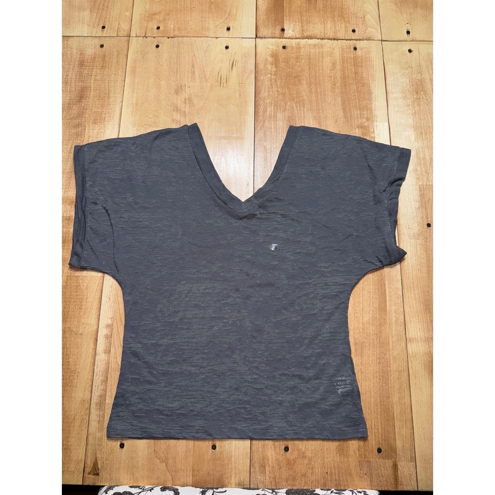 Maurices Women's Gray V-Neck Dolman Sleeve T-Shirt Top Size S